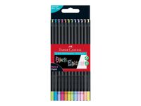 Faber-Castell Black Edition Neon+Pastel - 12 crayosn de couleur - couleurs brillantes assorties