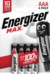 ENERGIZER Max - 4 piles alcalines - AAA LR03