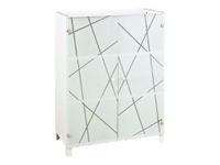 Armoire mi-haute SUNDAY - L80 x H114 x P42 - portes en verre