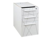 Caisson bout de bureau Sunday - L42XH71xP60 cm - blanc graphic