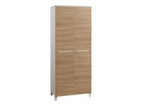 Armoire haute Sunday - L80 x H192 x P42 - 2 portes - dessus et façade chêne - SANS TOP