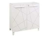 Rangement bas SUNDAY - L80 x H79 x P42 - 2 portes - blanc graphic (top surmeuble non compris)