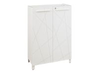 Armoire mi-haute SUNDAY - L80 x H114 x P42 - portes en blanc graphic