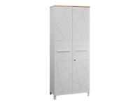 Armoire haute Sunday - L80 x H192 x P42 - 2 portes - façade blanc sérigraphié - SANS TOP