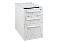 Caisson bout de bureau Sunday - L42XH71xP80 cm - blanc graphic