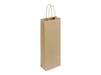 Logistipack - 50 sacs cadeau Kraft - 14 cm x 8 cm x 39 cm - brun