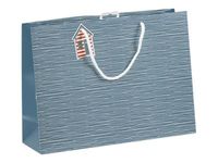 Clairefontaine - Sac cadeau - dieppe bleu/blanc - 37,3 cm x 11,8 cm x 27,5 cm