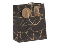Clairefontaine - Sac cadeau kraft - essentiel noir - 21,5 cm x 10,2 cm x 25,3 cm