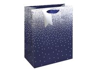 Clairefontaine - Sac cadeau - pluies d'étoiles bleu - 26,5 cm x 14 cm x 33 cm