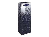 Clairefontaine - Sac cadeau spécial bouteille - pluies d'étoiles bleu - 12,7 cm x 9 cm x 35,5 cm
