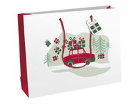 Clairefontaine - Sac cadeau - ho ho ho rouge - 37,3 cm x 11,8 cm x 27,5 cm