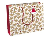 Clairefontaine - Sac cadeau kraft - pain d'épices blanc - 37,3 cm x 11,8 cm x 27,5 cm