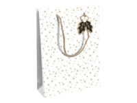 Clairefontaine - Sac cadeau kraft - holly noir et or - 26,5 cm x 14 cm x 33 cm