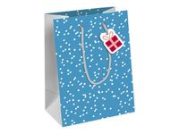 Clairefontaine - Sac cadeau - pingouins blanc - 21,5 cm x 10,2 cm x 25,3 cm