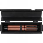 Oberthur Belgrade - Parure de stylo plume et roller - vieux rose