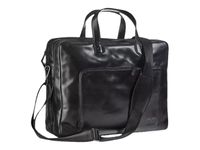 Maverick All Black - sac business pour ordinateur 15.6" - cuir noir
