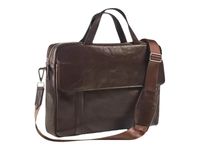 Maverick All Black - malette pour ordinateur 15.6" - cuir marron