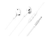 Force Play - Kit main libre - écouteur filaire avec micro - blanc