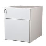 Caisson mobile métallique monobloc – 2 tiroirs - Blanc