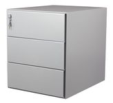 Caisson mobile métallique monobloc – 3 tiroirs - Silver