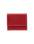 Porte-monnaie compact Dakota - rouge - label M