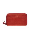 Porte-monnaie double fermeture éclair Savannah - rouge - label M
