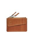 Porte-monnaie double cuir avec pochette cartes Florence - cognac - label M