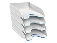 Nuance by CEP Soft - Pack de 4 corbeilles à courrier gris