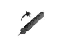 zenitech - Multiprise 3 prises avec interrupteur - noir - 1,5 m