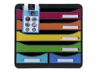 Exacompta Iderama - Module de classement 6 tiroirs - arlequin, black housing