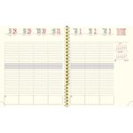 Agenda Rialto - 1 semaine sur 2 pages - 16 mois - 18,5 x 22,5 cm - havane - Exacompta