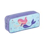 Trousse rectangulaire Mermaid - 1 compartiment - violet et bleu ciel - Viquel