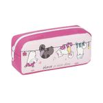 Trousse rectangulaire Lovely Cats - 1 compartiment - rose - Viquel