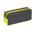 Trousse rectangulaire Fluo - 2 compartiments - jaune - Viquel