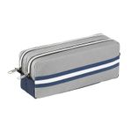 Trousse rectangulaire Trilines - 2 compartiments - gris - Viquel