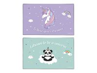 Viquel Fantaisie - Sous-main - 59,5 x 36,2 cm - PVC - Licorne / Panda