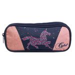 Trousse rectangulaire Cybel - 2 compartiments - bleu/velours - Bagtrotter