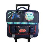 Cartable à roulettes Star Wars 38 cm - 2 compartiments - bleu - Bagtrotter