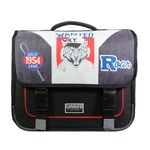 Cartable Vorax Tigre 38 cm - 2 compartiments - noir - Bagtrotter