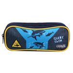 Trousse rectangulaire Vorax Requins - 2 compartiments - bleu - Bagtrotter