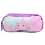 Trousse rectangulaire Phileas Licorne - 2 compartiments - violet - Bagtrotter