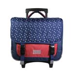 Cartable à roulettes Phileas Etoiles 38 cm - 2 compartiments - bleu - Bagtrotter