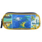 Trousse rectangulaire Phileas DInosaure - 2 compartiments - bleu - Bagtrotter