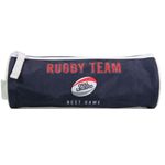 Trousse ronde Phileas Rugby - 1 compartiment - bleu - Bagtrotter