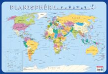 Poster pédagogique Planisphère - 52 x 76 cm - Bouchut