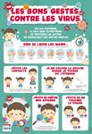 Poster pédagogique Gestes barrières - 52 x 76 cm - Bouchut