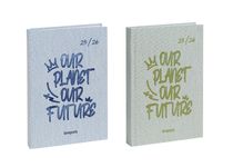 Agenda Toile Ocean - 1 jour par page - 12 x 17,5 cm - 2 couleurs disponibles - Brepols