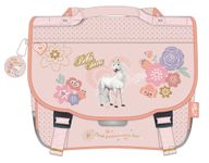 Cartable Bella Sara Romantic 38 cm - 2 compartiments - rose poudré - Kid'Abord