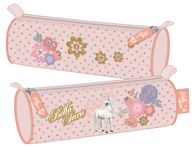 Trousse ronde Bella Sara Romantic - 1 compartiment - rose poudré - Kid'Abord