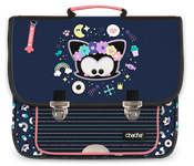 Cartable Chacha Kinky 36 cm - 2 compartiments - bleu - Kid'Abord